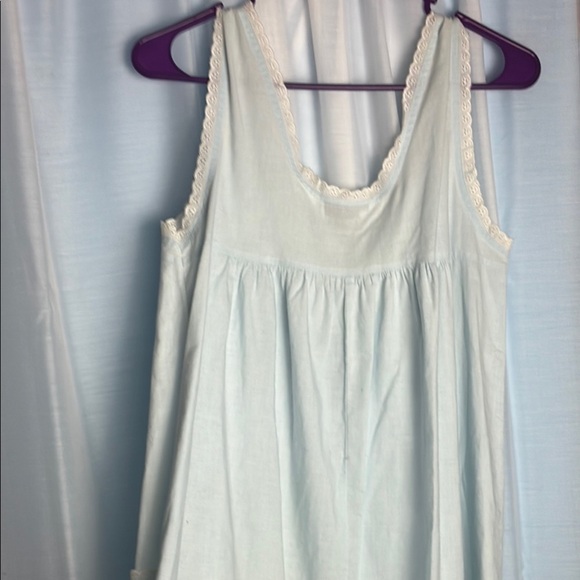 Vintage Light Blue Sleeveless Night Dress - Picture 7 of 10